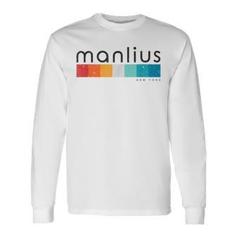 Vintage Manlius New York Retro Long Sleeve T-Shirt | Mazezy