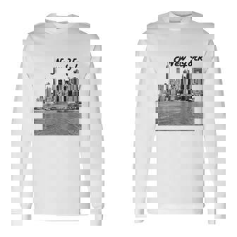 Vintage New York City Skyline Downtown Souvenirs Long Sleeve T-Shirt | Mazezy