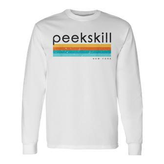 Vintage Peekskill New York Retro Long Sleeve T-Shirt | Mazezy