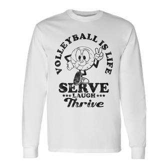 Volleyball Is Life Inspirational Motivation Volleyball Quote Long Sleeve T-Shirt T-Shirt | Mazezy