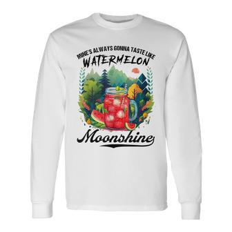 Watermelon Moonshine Retro Country Music Long Sleeve - Monsterry DE