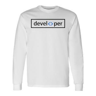 Web Developer Full Stack Programmer Coding Long Sleeve T-Shirt | Mazezy
