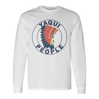 Yaqui Pride Headdress Proud Native American Yaqui Tribe Long Sleeve T-Shirt T-Shirt | Mazezy