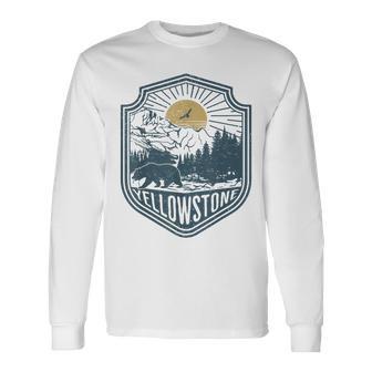 Yellowstone National Park Bear Nature Hiking Outdoors Long Sleeve - Seseable