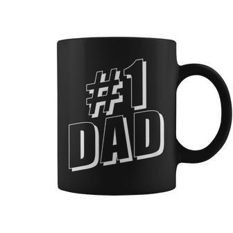 1 Dad Number One Fathers Day Coffee Mug | Mazezy