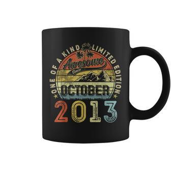 10 Years Old Awesome Since October 2013 10Th Birthday Coffee Mug - Seseable