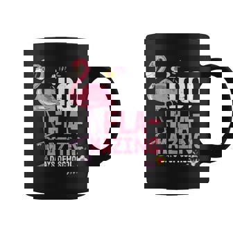 100 Days Of School Flamingo Face Mask Cool Quarantine Gifts Coffee Mug | Mazezy