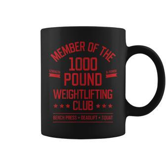 1000 Pound Weightlifting Club Strong Powerlifter Coffee Mug | Mazezy