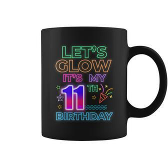 11Th B-Day Let's Glow It's My 11 Year Old Birthday Matching Coffee Mug - Monsterry DE