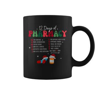 12 Days Of Pharmacy Christmas Pharmacist Tech Xmas Coffee Mug | Mazezy
