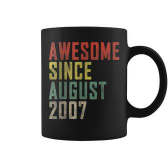 15Th Birthday Awesome Since August 2007 Coffee Mug | Mazezy