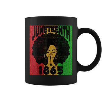 1865 Junenth Black History American Flag African Coffee Mug - Seseable