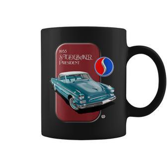 1955 Studebaker President Classic Car Graphic Coffee Mug | Mazezy