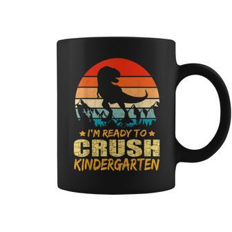 1St Day Of Kindergarten Im Ready To Crush Dinosaur Boys Dinosaur Funny Gifts Coffee Mug | Mazezy