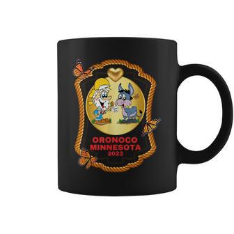 2023 Oronoco Minesota Heart Of Gold Miner Donkey Butterflies Coffee Mug | Mazezy