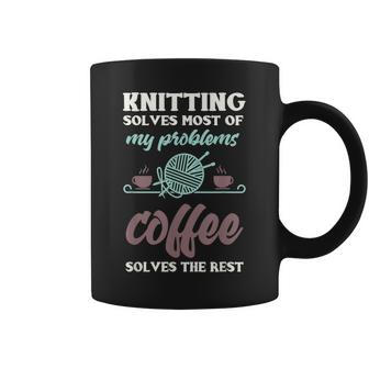 Knitting  Joke Coffee Lover Saying Knitting Lover  Coffee Mug