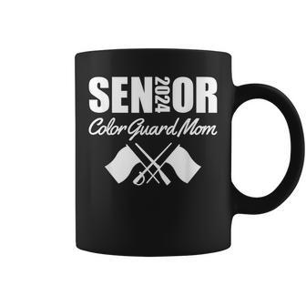 2024 Senior Color Guard Mom Flag Marching Band Parent Helper Coffee Mug - Seseable