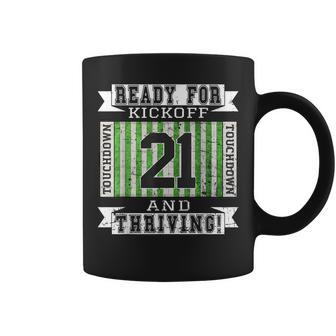 21St Football Birthday Party 21 Years Old Football Fan Coffee Mug | Mazezy