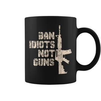 2Nd Amendment 2A Pro-Gun Ar15 Ban Idiots Not Guns Men Coffee Mug | Mazezy