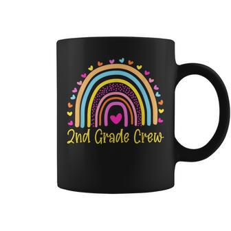 2Nd Grade Crew 2Nd Grade Teacher Rainbow Heart Coffee Mug | Mazezy