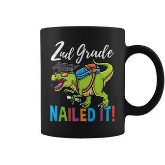 2Nd Grade Nailed It Dinosaur Graduation Coffee Mug | Mazezy