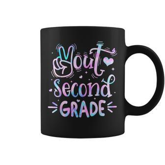 2Nd Second Grade Peace Out Tie Dye Happy Last Day Of School Coffee Mug | Mazezy