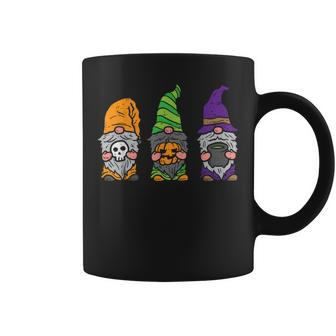 3 Gnomes Pumpkin Witch Skull Gardening Halloween Autumn Fall Halloween Coffee Mug | Mazezy