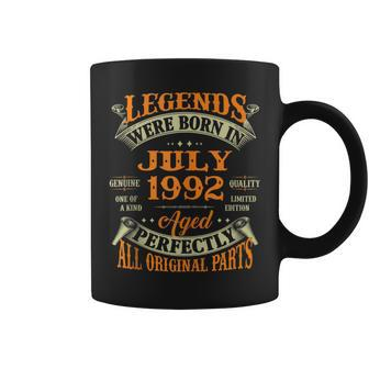 30Th Birthday Gift Legends Born In July 1992 30 Years Old 30Th Birthday Funny Gifts Coffee Mug | Mazezy