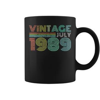 30Th Birthday Gift Vintage July 1989 Thirty Years Old 30Th Birthday Funny Gifts Coffee Mug | Mazezy