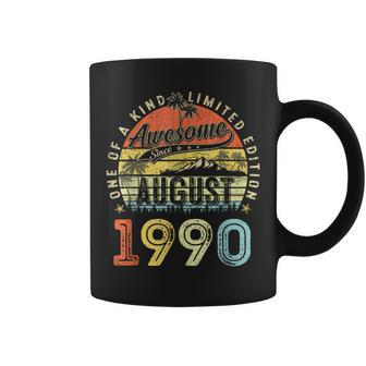 33 Year Old Awesome Since August 1990 33Rd Birthday Coffee Mug - Monsterry