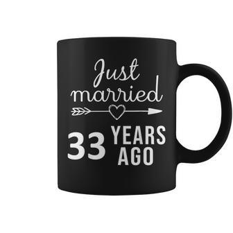 33Rd Marriage Anniversary Gifts Just Married 33 Years Ago Coffee Mug | Mazezy