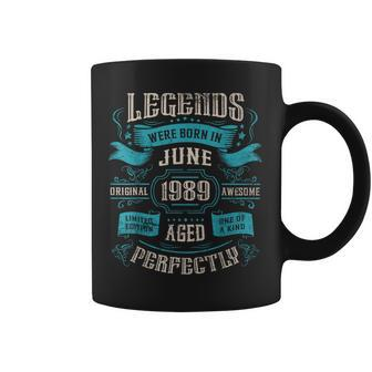 34Th Birthday Legends Were Born In June 1989 Coffee Mug | Mazezy