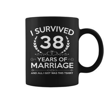 38Th Wedding Anniversary Couples Husband Wife 38 Years Coffee Mug | Mazezy