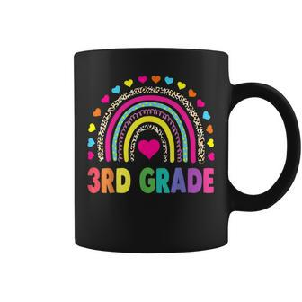 3Rd Grade Teacher Leopard Rainbow Back To School Girls Boys Coffee Mug - Monsterry