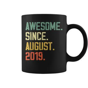 4 Years Old Awesome Since August 2019 4Th Birthday Gift August Funny Gifts Coffee Mug | Mazezy