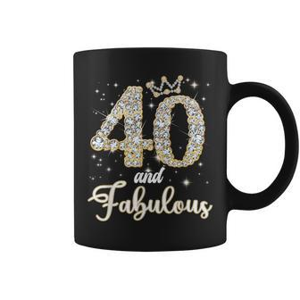 40 And Fabulous Happy Birthday To Me 40Th Birthday Coffee Mug - Monsterry