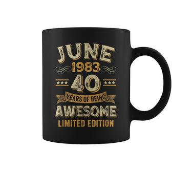 40 Years Awesome Vintage June 1983 40Th Birthday Coffee Mug - Seseable