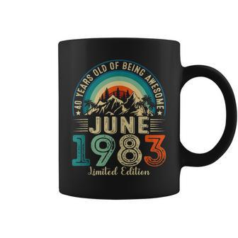 40 Years Old Gifts 40Th Birthday Men Awesome Since June 1983 Coffee Mug | Mazezy