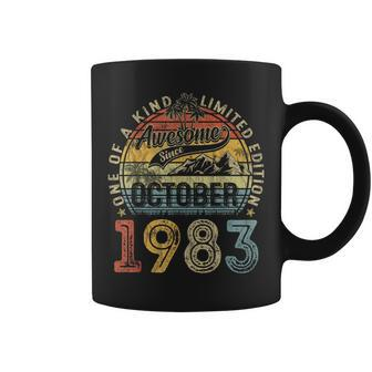 40 Years Old Made In 1983 Vintage October 1983 40Th Birthday Coffee Mug - Seseable