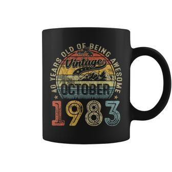 40 Years Old Vintage October 1983 40Th Birthday Coffee Mug | Mazezy