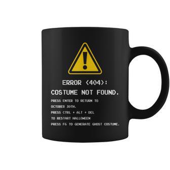 404 Error Costume Not Found Nerdy Geek Computer Coffee Mug | Mazezy