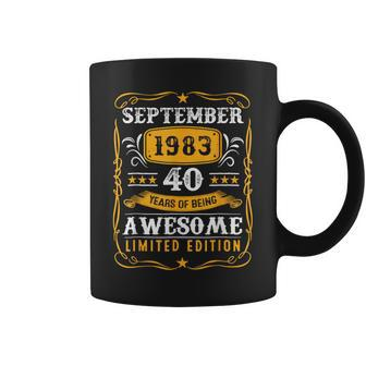 40Th Birthday Decoration September 1983 40 Years Old Coffee Mug - Thegiftio UK