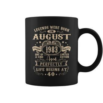 40Th Birthday Gift 40 Years Old Legends Born August 1983 Coffee Mug - Seseable
