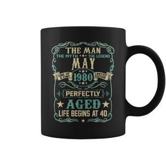 40Th Birthday Gift The Man Myth Legend Born In May 1980 Coffee Mug | Mazezy