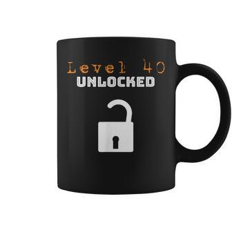 40Th Birthday Level 40 Unlocked Over The Hill Coffee Mug | Mazezy