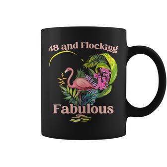 48 Years Old And Flocking Fabulous Flamingo Birthday Coffee Mug | Mazezy