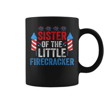 4Th Of July Birthday Sister Of The Little Firecracker Coffee Mug | Mazezy DE