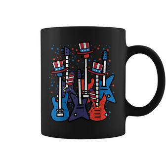4Th July Rocker Guitars Us Flag Patriotic Rock Boys Kids Men Coffee Mug | Mazezy AU