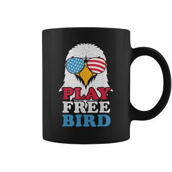 4Th Of July American Flag Bald Eagle Mullet Play Free Bird Coffee Mug | Mazezy UK