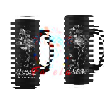 4Th Of July Flamingo American Flag Patriotic Flamingo Patriotic Funny Gifts Coffee Mug | Mazezy